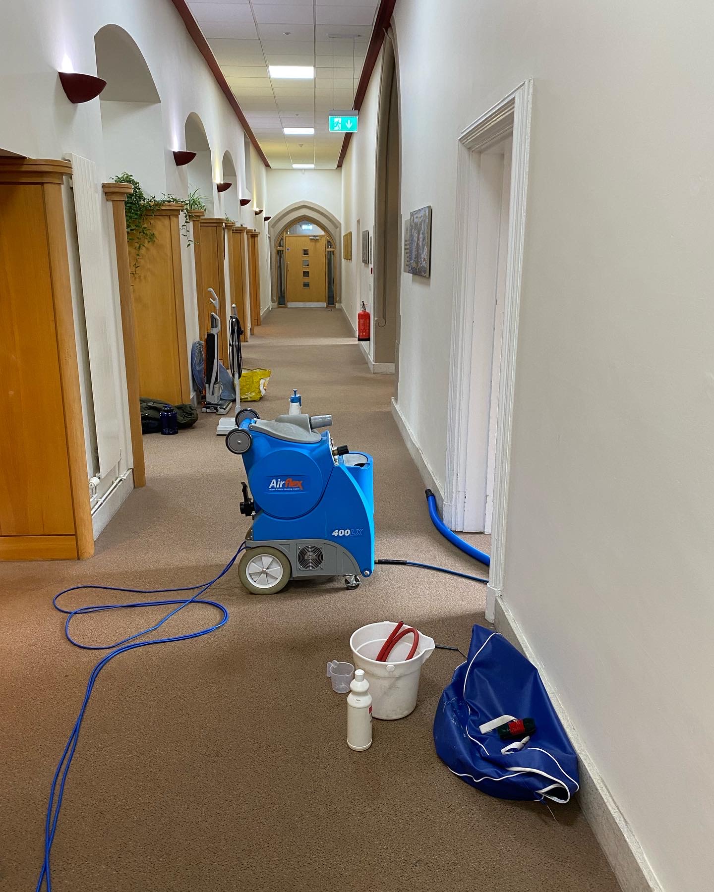 Commercial carpet cleaning at Hinsley Hall in Headingley, Leeds