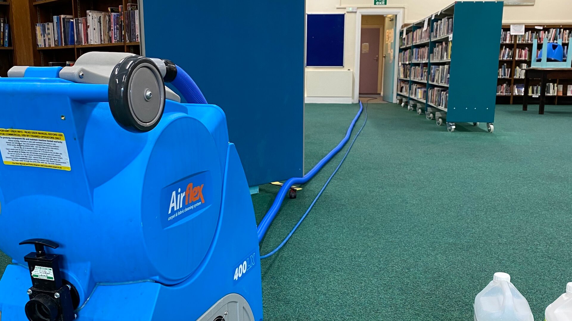Commercial cleaning in public library