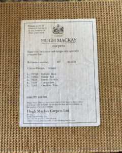 Hugh Mackay carpet sample