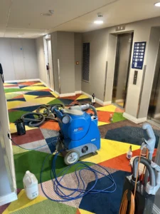 Carpet cleaning at The Hampton by Hilton hotel in Leeds